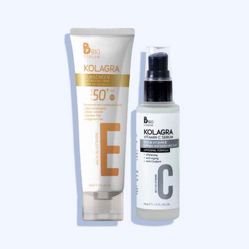 كولاجرا سيرم للبشرة بفيتامين سي - 30 مل + كولاجرا صن سكرين بمعامل حمايه +50 جل كريم 50 مل مجانا - Nabda Egypt