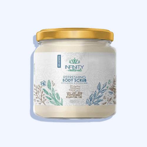 إنفينيتي ناتشورال ملح البحر المنعش بالنعناع مقشر الجسم325 جرام - Nabda Egypt