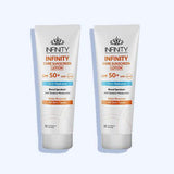 إنفينيتي كير صن سكرين لوشن حماية من أشعة الشمس + 50 مرطب للبشرة و مقاوم للماء لجميع أنواع البشرة 60 مل (1+1) - Nabda Egypt