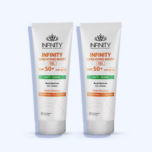 إنفينيتي كير هيدرو بوست جل صن سكرين حماية من الشمس +50 مضاد اللمعان 60 مل 1+1 - Nabda Egypt