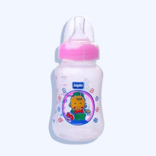 جابلو ببرونه ستريم لاين مزودة بحلمة مضادة للمغص وخلاط ماء فاتر مقاس 140 مل (كارت) لون بينك - Nabda Egypt