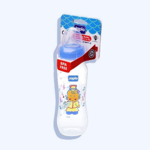 جابلو ببرونه ستريم لاين مزودة بحلمة مضادة للمغص وخلاط ماء فاتر مقاس 250 مل (كارت) لون أزرق - Nabda Egypt