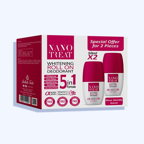 نانوتريت مزيل رائحه بالروز فانليا رول اون 50 مل (1+1) - Nabda Egypt