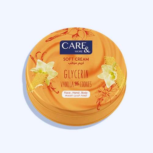 كير اند مور مرطب لليد والجسم برائحه الفانيليا و الكوكيز سوفت كريم 75 مل - Nabda Egypt
