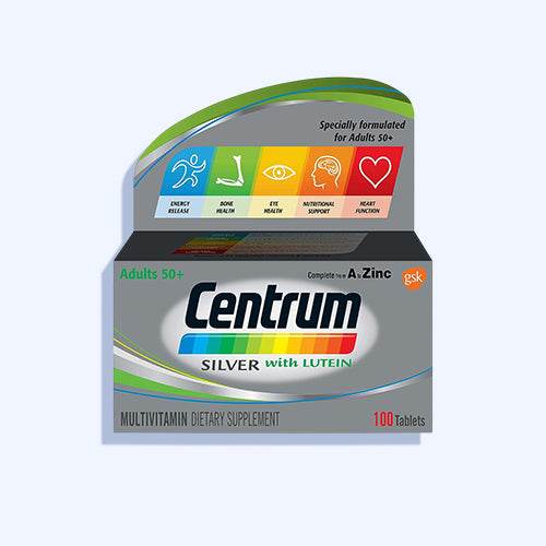 سنترم سيلفر +50 مالتي فيتامين 100 قرص - Nabda Egypt