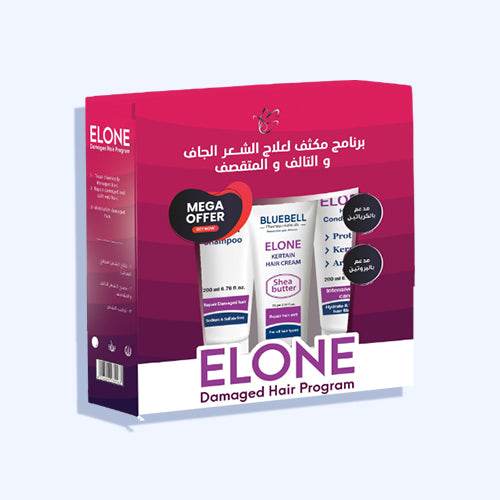 بلو بيل إيلون كيراتين شامبو لاصلاح الشعر التالف 200 مل + بلو بيل إيلون كيراتين بلسم عنايه فائقه للشعر 200 مل +بلو بيل إيلون كيراتين وزبدة الشيا كريم لاصلاح الشعر 200 مل - Nabda Egypt