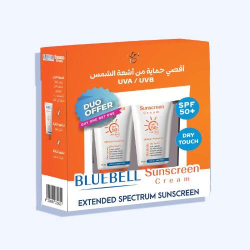 بلو بيل صن سكرين كريم حمايه من الشمس +50 دراي تاتش 75 مل 1+1 - Nabda Egypt