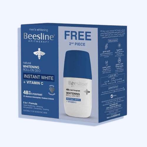 بيزلين مزيل الرائحة الطبيعي لتفتييح البشرة انارة فورية بالفيتامين سي رول اون 50 مل (1+1) - Nabda Egypt