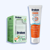 دراكون واقي من الشمس غير مرئي بعامل حماية من الشمس + 50 جيل كريم 60 جرام +دراكون باشون بيك مزيل رائحه لتفتيح البشرة رول اون 50 مل - Nabda Egypt
