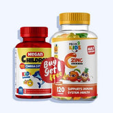 بروفي كيدز فيتامين سي + زنك حلوى جيلاتينة 120 قطعة + ميجان للاطفال اوميجا- 3 و زيت السمك 60 قطعة - Nabda Egypt