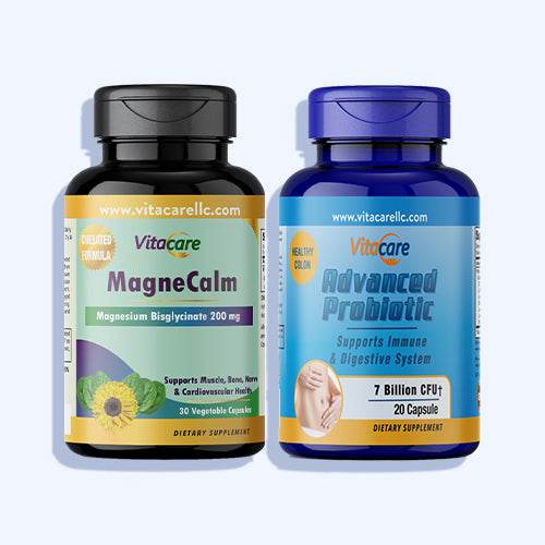 فيتا كير أدفانسد بروبايوتيك 20 كبسولة + فيتا كير ماجني كالم مغنيسيوم وفيتامين ب المركب 30 كبسولة نباتية - Nabda Egypt