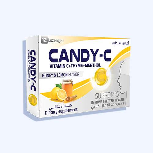 كاندي سي اقراص استحلاب لتقوية جهاز المناعة ومحاربة نزلات البرد بنكهة العسل والليمون 12 قرص - Nabda Egypt