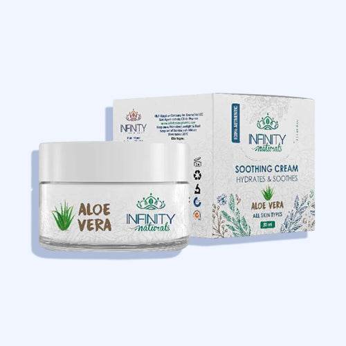 إنفينيتي ناتشورال كريم مهدئ بخلاصة الصبار لجميع أنواع البشرة 50 جرام - Nabda Egypt