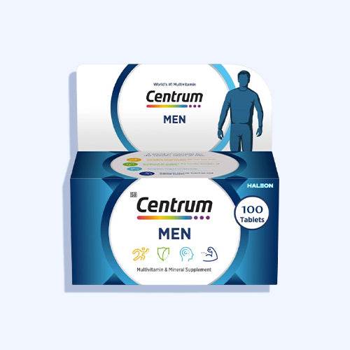 سنترم للرجال مكمل غذائي متعدد الفيتامينات والمعادن 100 قرص - Nabda Egypt