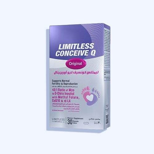 ليمتلس كونسيف كيو دعم للصحة الإنجابية للسيدات والرجال 30 قرص - Nabda Egypt