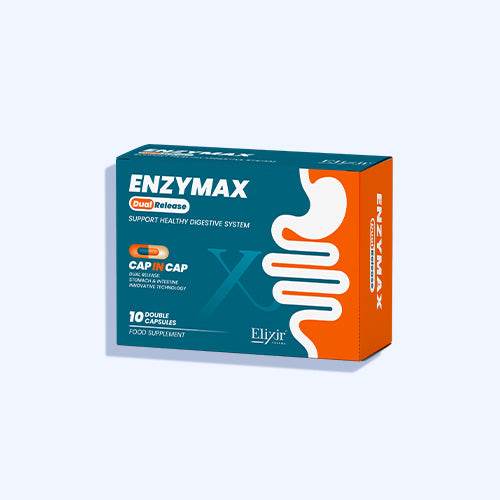 انزيماكس دوال ريليس مكمل غذائي 8 إنزيمات هضمية ل لنظام هضمي صحي 10 كبسولات مزدوجة - Nabda Egypt
