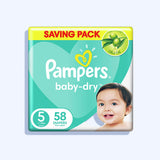 Pampers Baby Dray Junior Diapers Size 5 .58 Piece