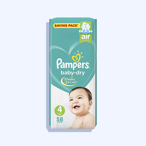 Pampers Baby Dray Junior Diapers Size 4 . 58 Pc