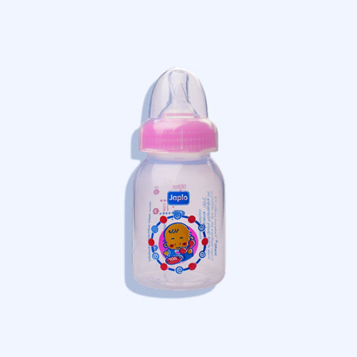 Japlo Rpund Baby Feeding Bottle Provided With Anti-Colic Nipple & Lukewarm Water Mixer Size 150 Ml Pink Color
