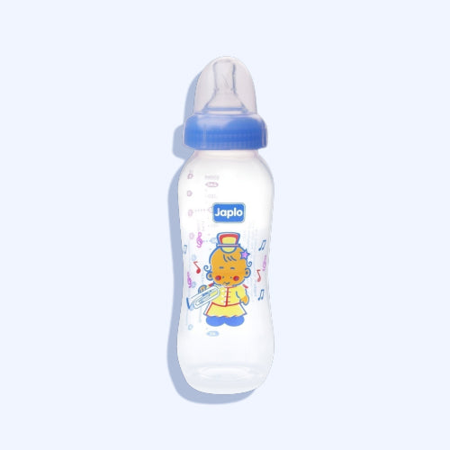 Japlo Streamline Baby Feeding Bottle Provided With Anti-Colic Nipple & Lukewarm Water Mixer Size 250 Ml Baby Blue Color
