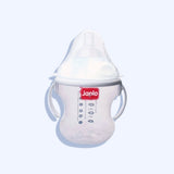 Japlo Nana Feeding Bottle. For Natural Feeding Like The Sensation Of Breastfeeding. With An Anti-Colic Nipple And A Colored Digital Scale For Mixing Lukewarm Water.With Seprated Handes. Size 260 Ml White Color