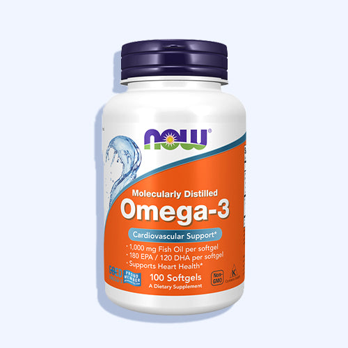 Now Omega-3 Vitamin Cardiovascular Support 100 Softgels