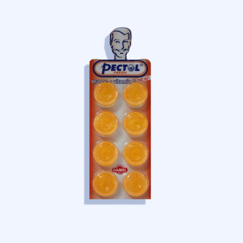 Pectol Throat Antiseptic Lozenges Orange Flavor  8 Pieces