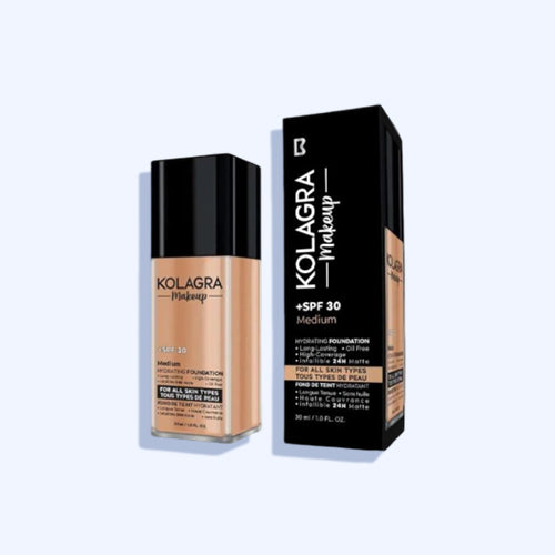 Kolagra Hydrating Long-Lasting High Coverage Matte Spf30+ Foundation Medium 30 Ml