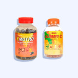 Emotro Iron Gummies Rasberry Flavor 120 Piece + Lero Gummy C Plus Zinc 45 +15 Gummies