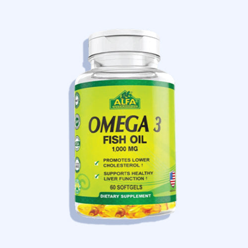 Alfa Vitamins Omega 3 Fish Oil 1000 Mg 60 Softgels