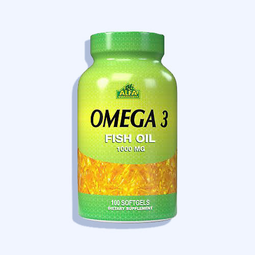 Alfa Vitamins Omega 3 Fish Oil 1000 Mg 100 Softgels