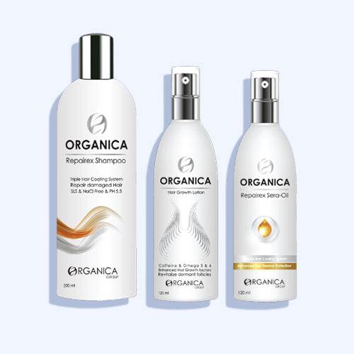 أورجانيكا جروث ريبركس شامبو ٢٠٠ مل + أورجانيكا جروث لوشن الاطاله ١٢٠ مل + أورجانيكا ريبيركس زيت 120 مل - Nabda Egypt