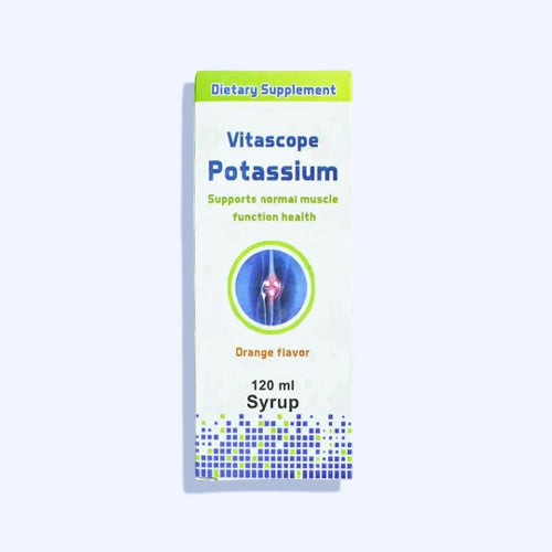 فيتاسكوب بوتاسيوم شراب يدعم صحه وظائف العضلات الطبيعية 120 مل