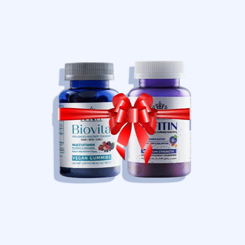 إنفينيتي بيوفيتا فيتامين للشعر والبشره والاظافر جيلي كاندي 60 قطعه + إنفينيتي بيوتين 1000 ميكروجرام قابله للمضغ 60 قطعة