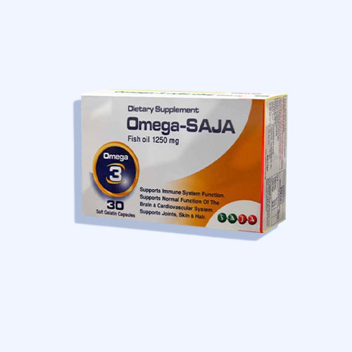 اوميجا ساجا مكمل غذائي لدعم صحة القلب والدماغ 30 كبسولة جيلاتنية رخوه